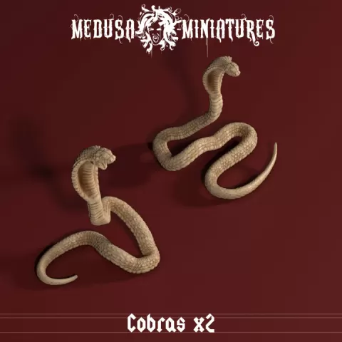 Cult of the Cobra - Twin Cobras – Serpentine Guardians by Medusa Miniatures