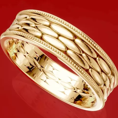 Milgrain geometric Pattern ring - Cadfilez