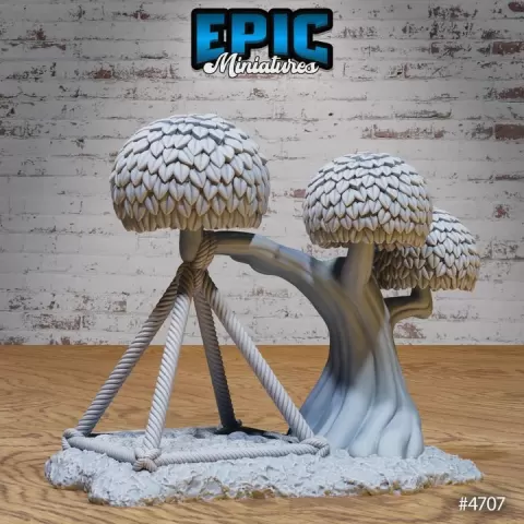Tree Net Trap / Magical Forest Environment / Tree Fort Equipment / Woodland Theme / Wood Items / Jungle Item / Nature Decoration / Fable Encounter by Epic-Miniatures