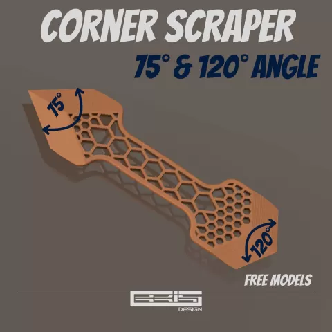 Corner Scraper — 75° & 120° angles (dual-ended) - CHRIS DESIGN