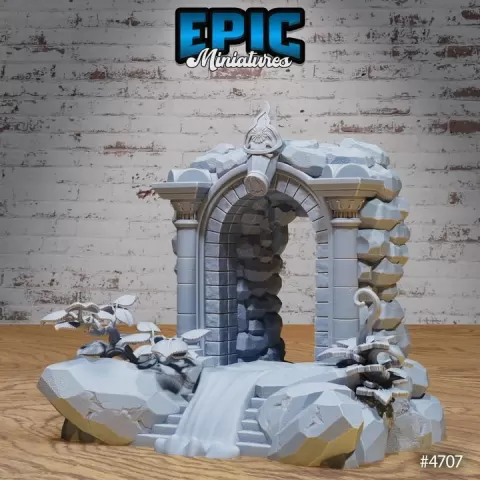 Hidden Waterfal / Magical Forest Environment / Tree Fort Equipment / Woodland Theme / Wood Items / Jungle Item / Nature Decoration / Fable Encounter by Epic-Miniatures