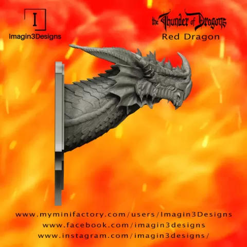 PRE-SUPPORTED Jaxerd'kilmed - The Lord of the Seven Peaks- The Red Dragon by Imagin3Designs