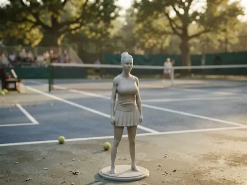 Tennis Girl Figurine