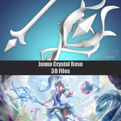 Janna Crystal Rose Staff League of Legends Fichiers 3D Cosplay