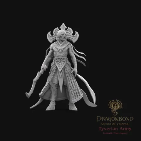 Tyverian General Blood Emperor - Adrael Id Tyverianes from the Dragonbond Wargame by Draco Studios