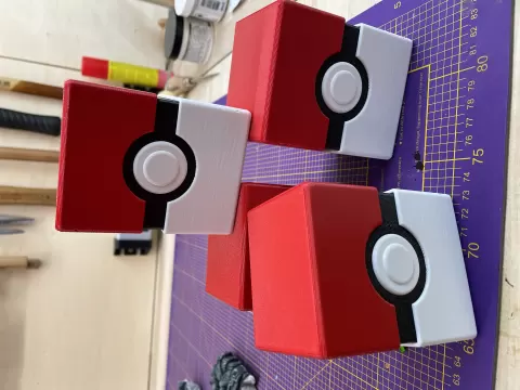 Pokemon card box in Pokeball style