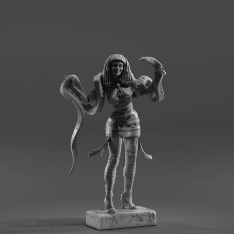 Serpent Priestess Pinup – Dark Fantasy Cult Miniature 75mm by Medusa Miniatures