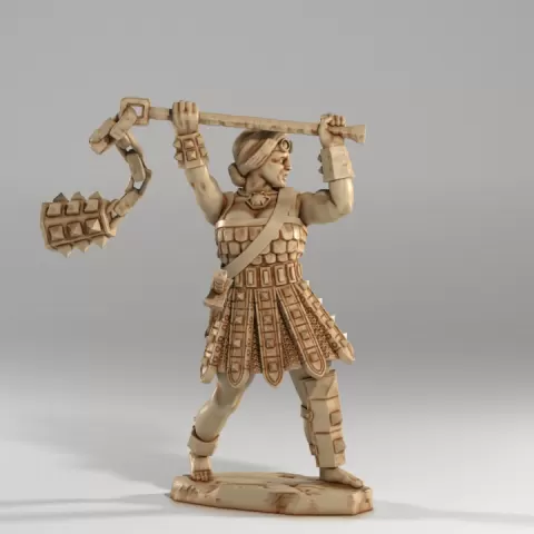 Female Fire Giant Warrior – Fantasy Gladiator Giantess STL Miniature by Medusa Miniatures
