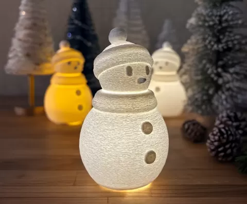 Snowman Tea-Light Ornament – 3D Printed Holiday Glow