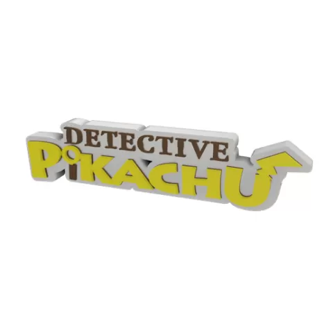 3D MULTICOLOR LOGO/SIGN -Detective Pikachu