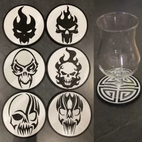 6 Coaster Skull 2