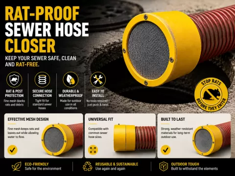 Rat- proof sewer hose closer
