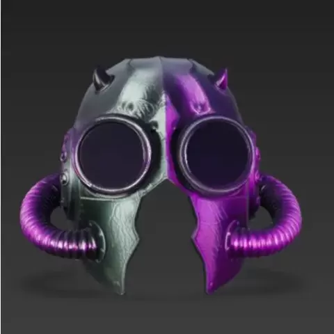 Cyberpunk Gas Mask Model Sci Fi High Detail STL for Cosplay - Anıl GÖKTAŞ