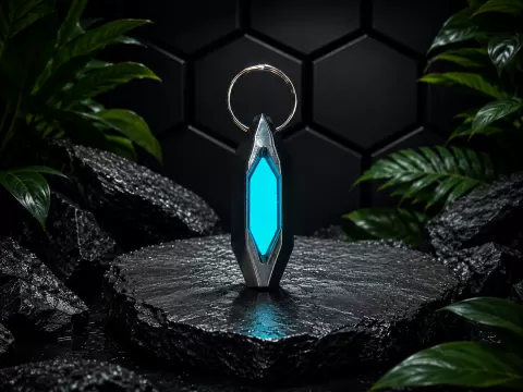 Prisma Emerald Keychain – Kristall-Design