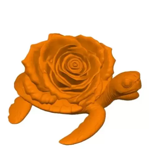 Sea Turtle with rose - Crispy Worm