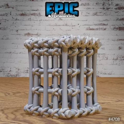 Wooden Cage / Magical Forest Environment / Tree Fort Equipment / Woodland Theme / Wood Items / Jungle Item / Nature Decoration / Fable Encounter by Epic-Miniatures