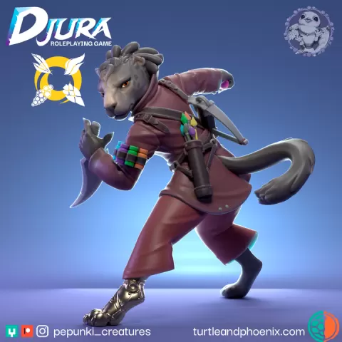 Panther Nightmare Stalker - Phara of Sunderkin Mountain - Djura TTRPG by Pepunki Creatures