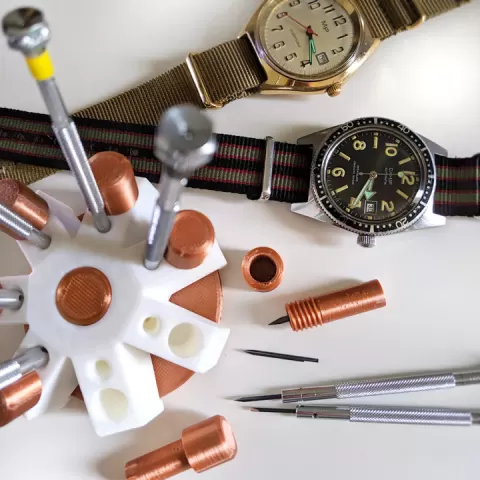 Rotating Stand for watchmaker screwdriver set by Eddy N.
