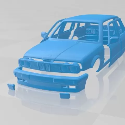 BMW E30 Touring 1990 – STL Body Car Multiple Separate