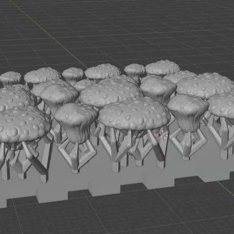 bleding tooth mushroms set