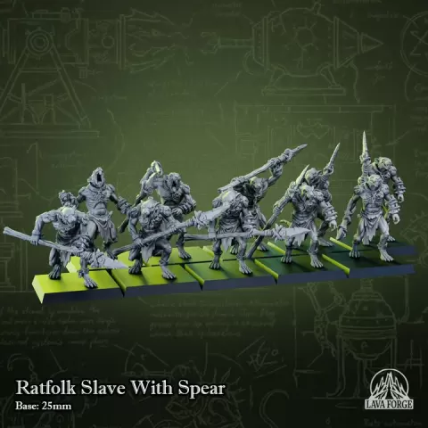 Ratfolk Slave With Spear by Lava Forge