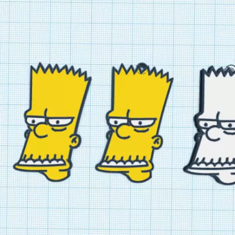 Bart Simpson keychain
