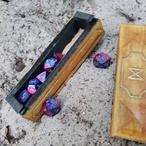 DnD polyhedral dice box by Dylan Sturdivant