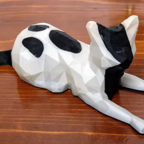 Interlocking Dual-Color Cat by Adam