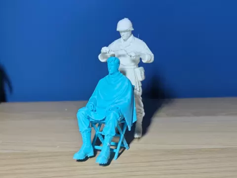 Military Barber Scene