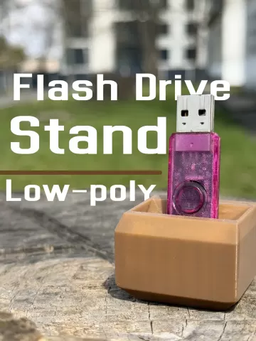 Flash Drive Stand: Low-poly