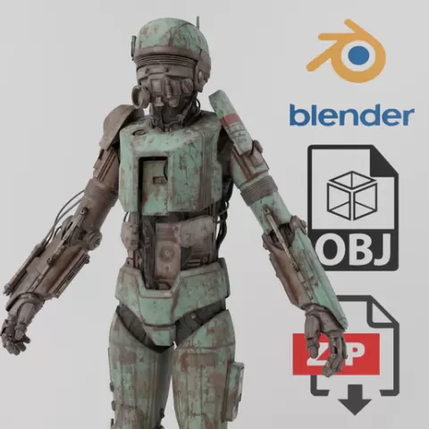 Foreman Droid A Textured Lowpoly