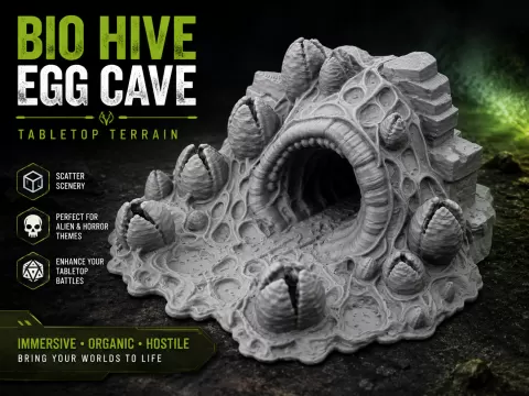 Bio Hive Egg Cave – Alien Terrain für Tabletop