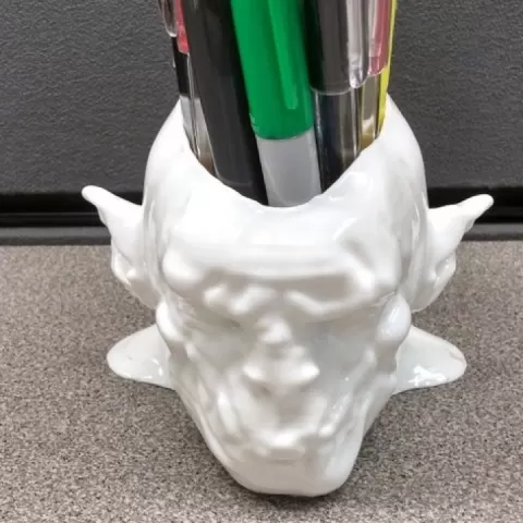 Azog The Defiler White Orc Pen Holder Plant Pot from Lord of the Rings by crazyman2099