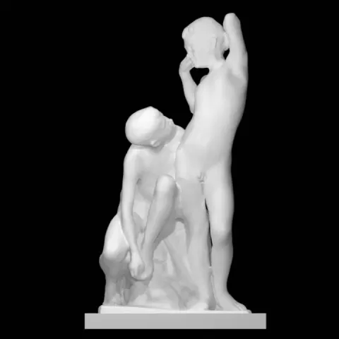 Two bare boys by Scan The World