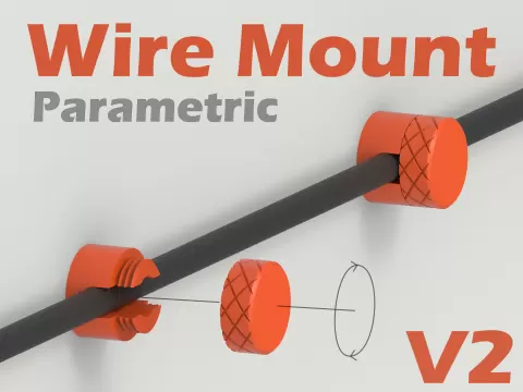 Electric Wire Wall Mount Collection V2 - 8 Variations ( Parametric )