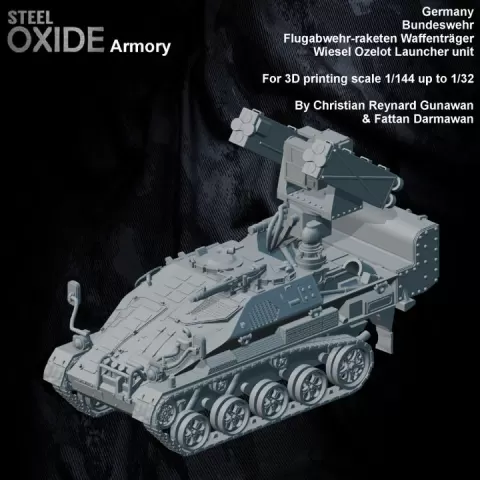Germany Bundeswehr Wiesel Ozelot LeFlaSys SPAA launcher unit FlaRaWaTrg (Flugabwehr-raketen Waffenträger) by STEELOXIDE3D