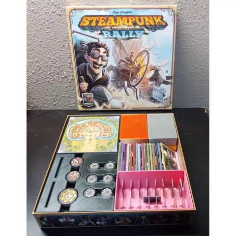 Steampunk Rally board game organizer
