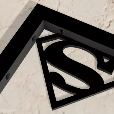 Square Wall shelf Superman
