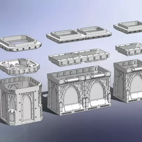 Zone Mortalis Walls / Column 28mm