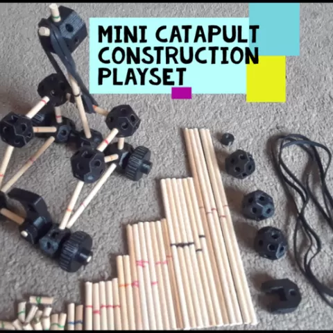 Mini Catapult Construction Playset