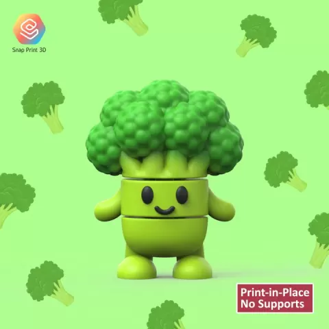 Flexi Broccoli by SNAP PRINT 3D