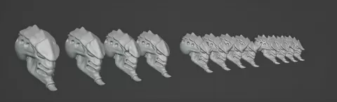 Alien warrior heads