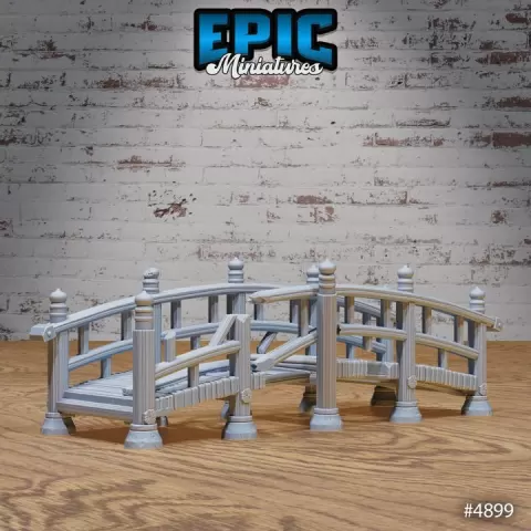 Temple Bridge Destroyed / Eastern Temple Environment/ Asian Build Decoration / Martial Arts Arena Equipment / Monk Theme Item / Samurai Items / Ronin Encounter by Epic-Miniatures