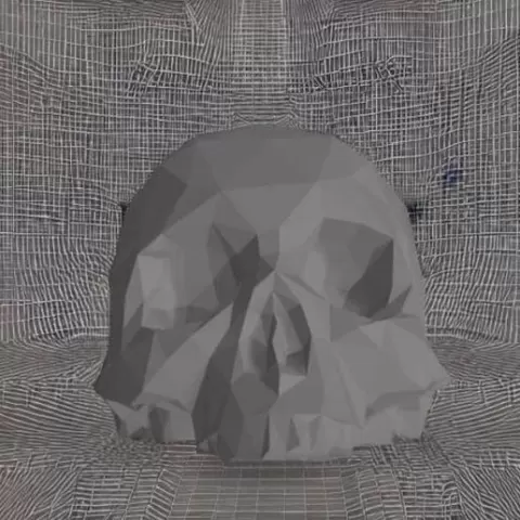 Skull Low Poly Desk Ornament