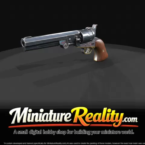 1851 Colt* 1851 Navy Revolver (1850s) - HO 1:87 Master STL (print at any scale)