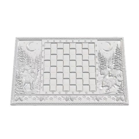 Wolf Winter Forest Chess Board STL 3D CNC Panel