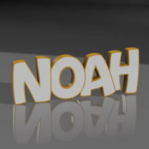Noah" name lamp