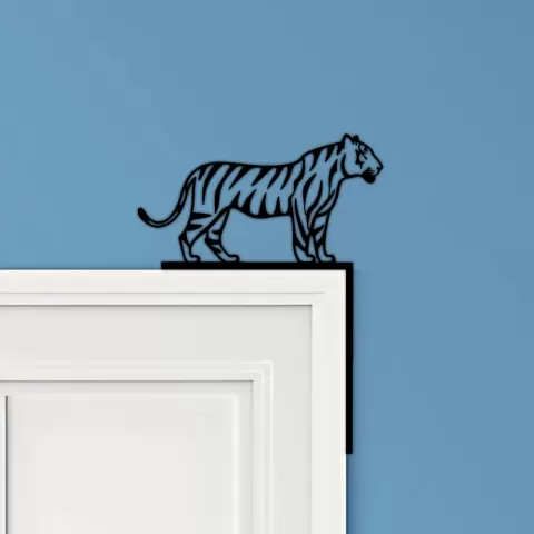Tiger Door Corner Decor