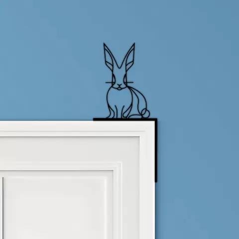 Rabbit Door Corner Decor