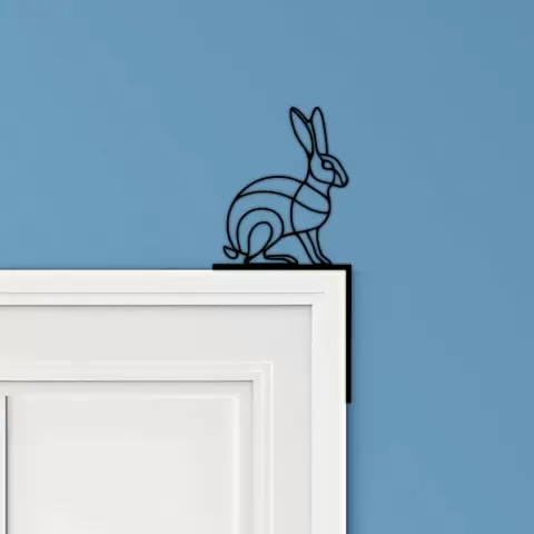 Rabbit Door Corner Decor
